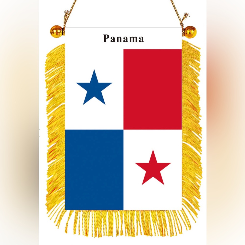 Panama rearview mirror flag